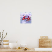 Poster Oiseaux extraterrestres sans plumes dans la tempêt (Cuisine)