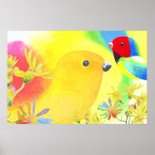 Poster Oiseaux Fantastiques (Devant)