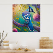 Poster Oiseaux Fantastiques Geai Bleu (Cuisine)
