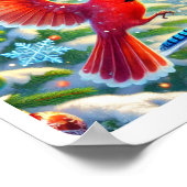 Poster Oiseaux festifs des Etats-Unis : La fête de Noël (Coin)