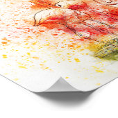 Poster Oiseaux Flamants roses (Coin)