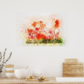 Poster Oiseaux Flamants roses (Cuisine)