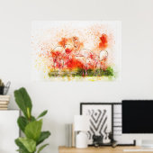 Poster Oiseaux Flamants roses (Bureau à domicile)