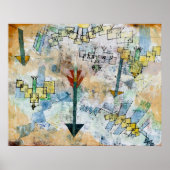 Poster Oiseaux fondant et flèches (Devant)