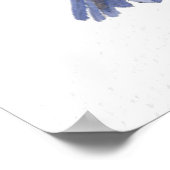 POSTER OISEAUX HUMIDES AUX FLEURS ROSES (Coin)