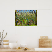 Poster Oiseaux jardins de l'Ouest (Cuisine)