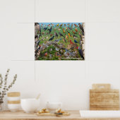 Poster Oiseaux jardins du New Hampshire (Cuisine)