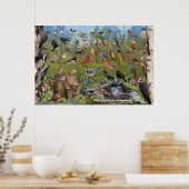 Poster Oiseaux jardins du sud de l'Ontario (Cuisine)