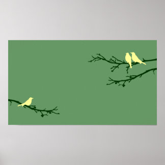 Poster oiseaux moisis