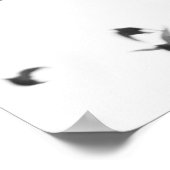 POSTER OISEAUX NOIRS VOLANT SUR LE CIEL (Coin)