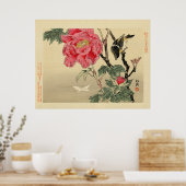 Poster Oiseaux observant un papillon (Cuisine)