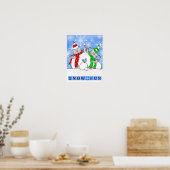 Poster Oiseaux observer deux chats essayer de construire  (Cuisine)