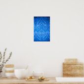 Poster Oiseaux Paon Oriental Bleu (Cuisine)