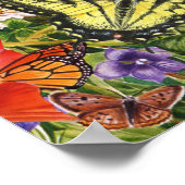 Poster Oiseaux, papillons et abeilles (Coin)