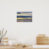 Poster Oiseaux rassemblés sur une plage de Floride au lev (Cuisine)