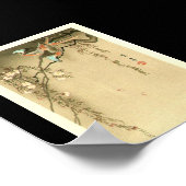 Poster Oiseaux sur cerisier par Seitei Watanabe 1851-1918 (Coin)