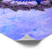 Poster Oiseaux Sur Fleur Violet Wreath Personnalisé (Coin)