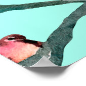 Poster Oiseaux sur les branches de l'arbre aquarelle pein (Coin)