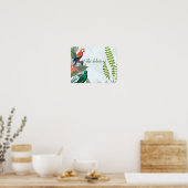 Poster Oiseaux tropicaux Perroquets et feuillage (Cuisine)