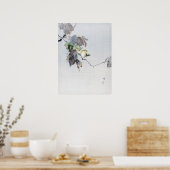 Poster Oiseaux verts sur une branche, Watanabe Seitei (Cuisine)