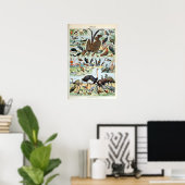 Poster Oiseaux vintages du monde (Bureau à domicile)