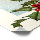 Poster Oiseaux vintages et Holly (Coin)