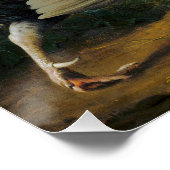 Poster Oiseaux vintages Les Cockrels combattent (Coin)