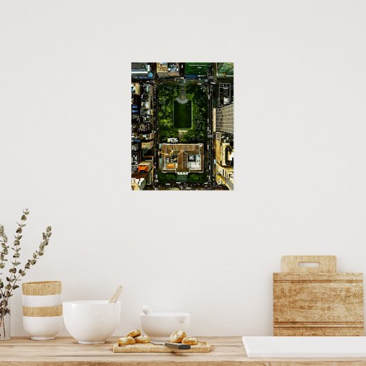 Poster Oiseaux Vue oeil Bryant Park Manhattan NYC (Cuisine)