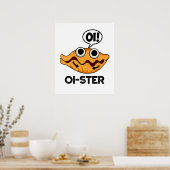 Poster Oister Funny Animal Oyster Pun (Cuisine)