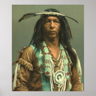 Poster Ojibwa Brave, Arrowmaker