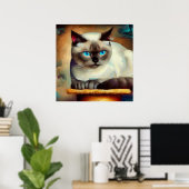 Poster Ojos Azules Cat (Bureau à domicile)