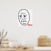 Poster OK Guy Rage Face Meme (Cuisine)