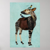POSTER OKAPI & FEATHERS (Devant)