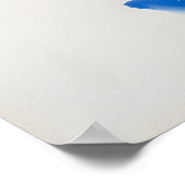 Poster O'Keeffe - série bleue - Abstrait (Coin)