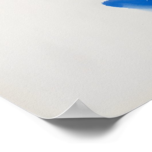 Poster O'Keeffe - série bleue - Abstrait (Coin)