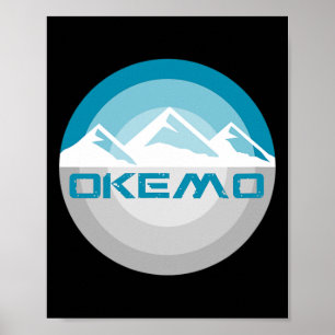 Poster Okemo Mountain Vermont Retro Snowboard Vintage Ski