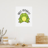 Poster Okey Croak-ey Funny Animal Frog Pun (Cuisine)