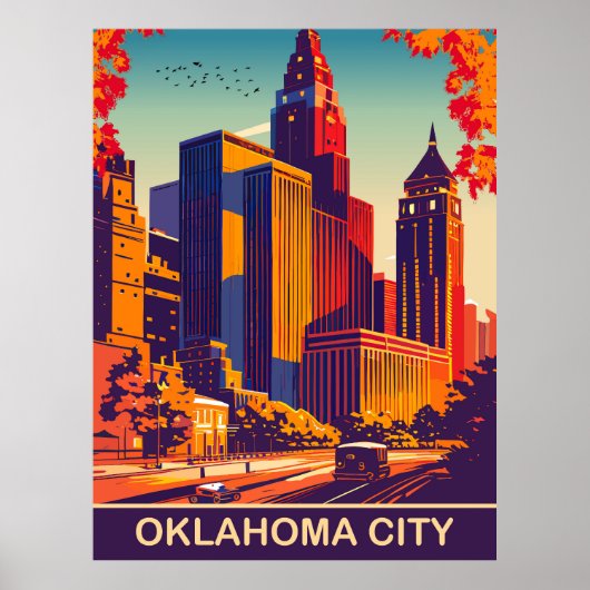 Poster Oklahoma City en automne, Voyage (Devant)