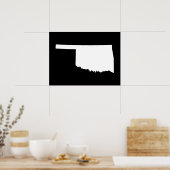 Poster Oklahoma en blanc et noir (Cuisine)