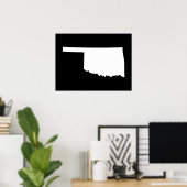 Poster Oklahoma en blanc et noir (Bureau à domicile)