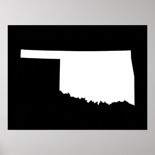 Poster Oklahoma en blanc et noir (Devant)