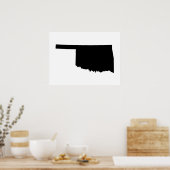 Poster Oklahoma en noir et blanc (Cuisine)