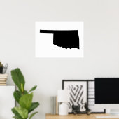 Poster Oklahoma en noir et blanc (Bureau à domicile)
