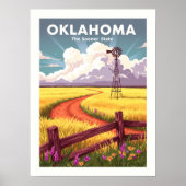 Poster Oklahoma vintage (Devant)