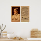 Poster Olaf Henriksen Red Sox Baseball 1912 (Cuisine)