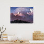 Poster Olana dans les nuages par l'église Frédéric Edwin (Cuisine)