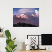 Poster Olana dans les nuages par l'église Frédéric Edwin (Bureau à domicile)