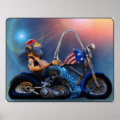 Poster Old American Biker (Devant)