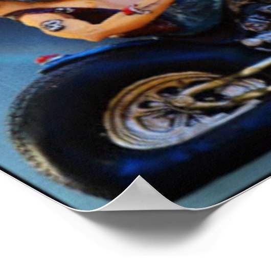 Poster Old American Biker (Coin)