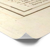 Poster Old Antigua Map (1775) Vintage Waladli Island (Coin)